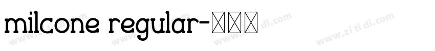 milcone regular字体转换